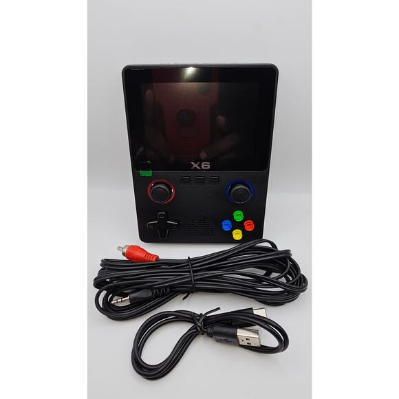 Screen Handheld Game Player X6 Ips Dual Simulators Video Console Retro BLACK - Picture 1 of 5